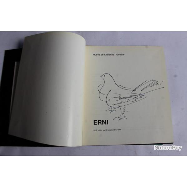 Hans Erni dessin original livre " Erni " du Muse Athne Genve 1965