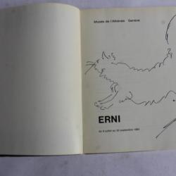 Hans Erni dessin original livre " Erni " Musée de l'Athénée Genève 1965