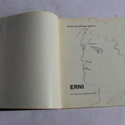 Hans Erni dessin original livre " Erni " Musée de l'Athénée Genève 1965