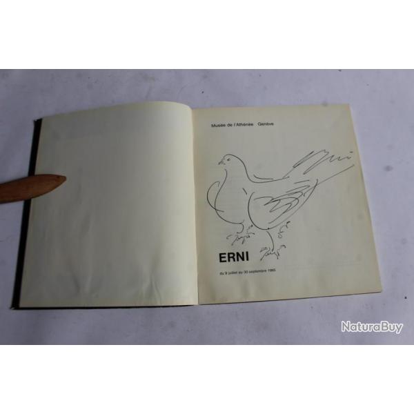 Hans Erni dessin original livre " Erni " Muse de l'Athne Genve 1965