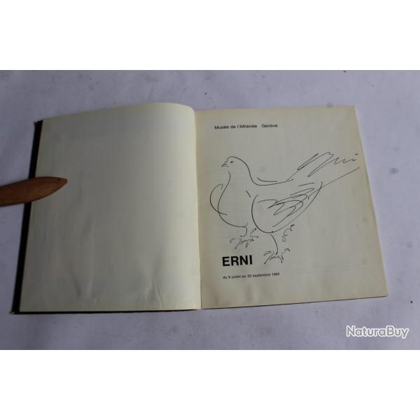 Hans Erni dessin original livre Erni Muse de l'Athne Genve 1965