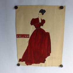 Dessin original  mode 1947