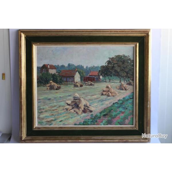 Tableau C. STEEN peinture Moret-Loing-et-Orvanne (Seine et Marne) 1943