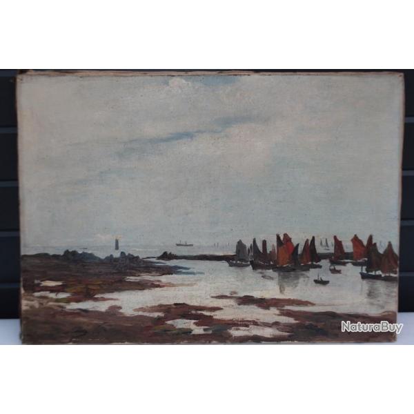 Tableau Lon GALAND peinture  l'huile Saint Gunol 1926