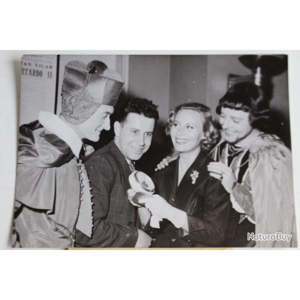 Photo thtre National J. VILAR, M. FERON, M. MORGAN et G. PHILIPE 1953