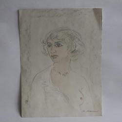 Dessin original Maurice BARRAUD aquarelle fusain