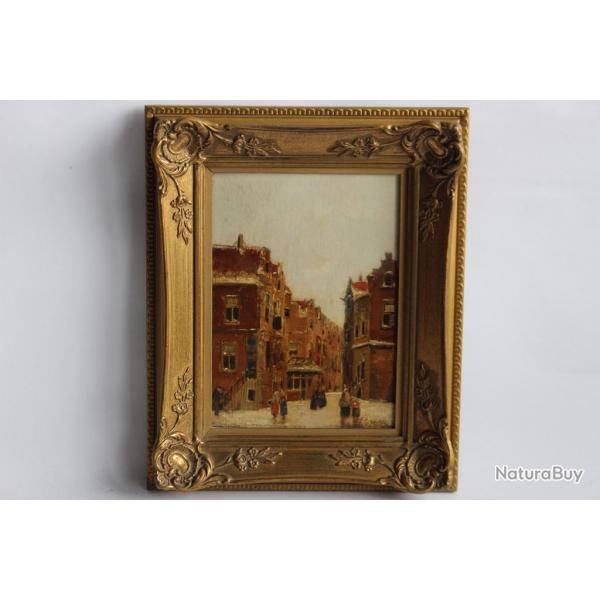 Tableau peinture  l'huile Petrus Gerardus VERTIN Ville nerlandaise