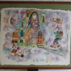 Aquarelle A la folie - Passionnément HABER 2001 Venise