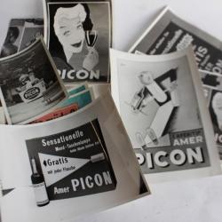 Huit photos originales campagne d'affichage pub PICON Suisse