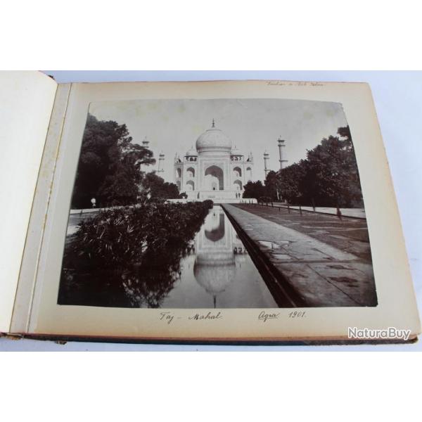 Album de photos et aquarelles Indes Taj-Mahal Boers Pakistan