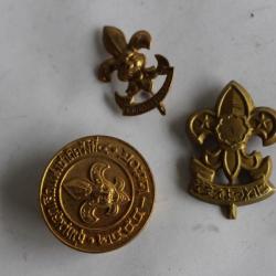 Trois anciennes insignes Scout