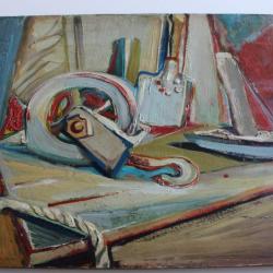 Tableau Raymond MOISSET (1906-1994) " Atelier " 1945