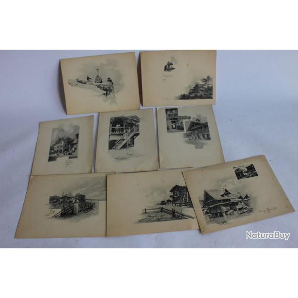 Photos (8) Fred BOISSONNAS 1896 Village Suisse