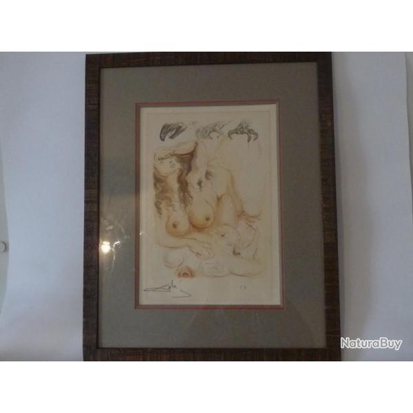 Lithographie rotique SALVADOR DALI preuve d'artiste Art moderne