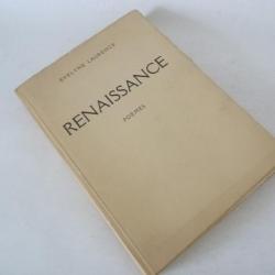Livre Renaissance Poèmes signé Evelyne Laurence