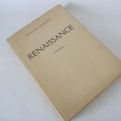 Livre Renaissance Poèmes signé Evelyne Laurence