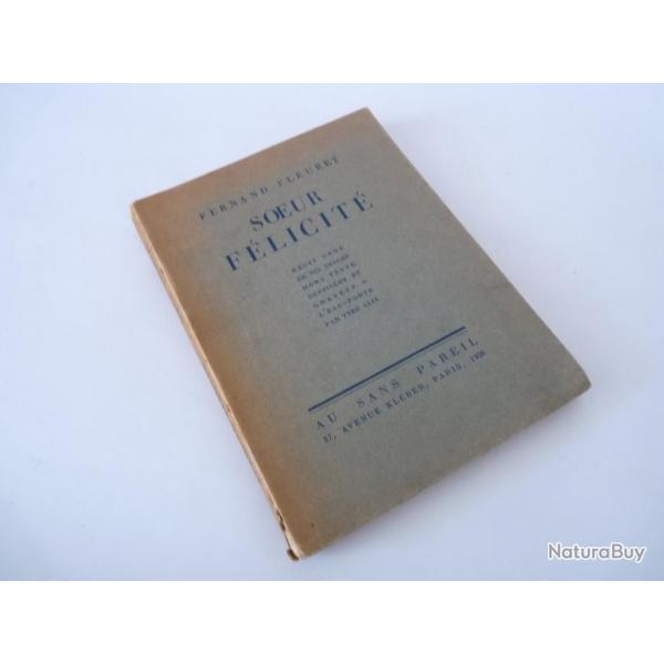 Livre Soeur Flicit Fernand Fleuret 1926 Hors commerce sign