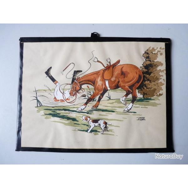 Lithographie tienne LE RALLIC La chute quitation