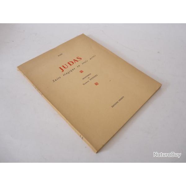 Livre Judas Suite tragique en trois actes sign Rabi 1951