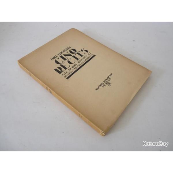 Livre Cinq Rcits mile Verhaeren 1920 Frans Masereel
