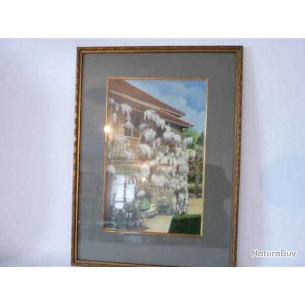 Tableau Peinture  l'huile Glycines