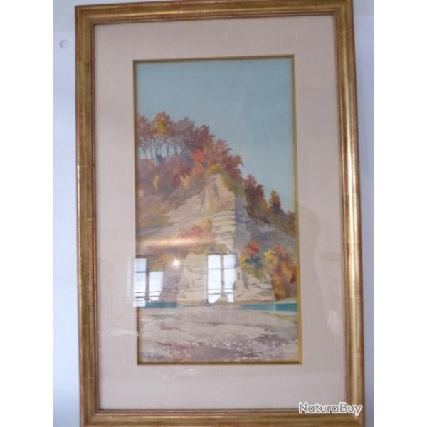 Peinture Aquarelle Andre Bezencon 1926