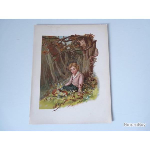 Chromolithographie enfant Marie Ellen Seymour LUCAS