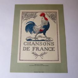 Lithographie H.-C. Forestier Affiche Chansons de France