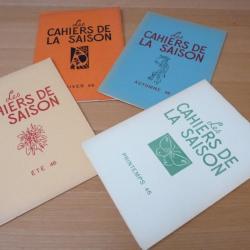 Livres  Les Cahiers De La Saison  année complète 1946 estampes