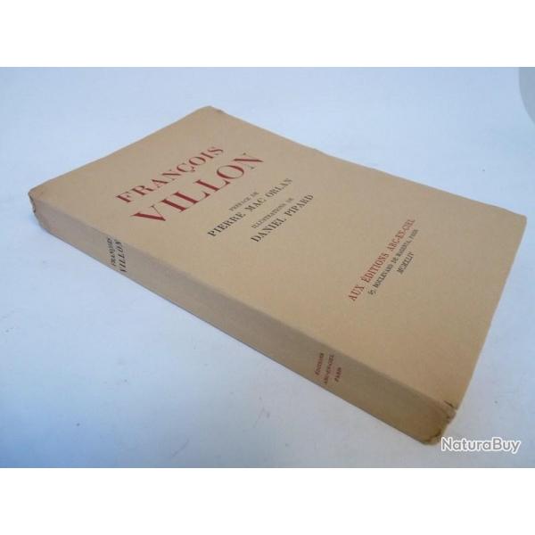Livre FRANCOIS VILLON illustrations Daniel Pipard 1944
