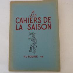 Livre Les Cahiers de la Saison Automne N°4 1946