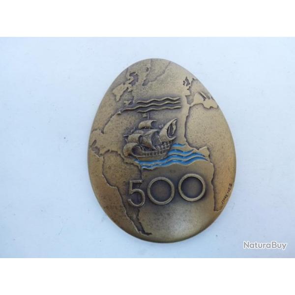 Mdaille 500me anniversaire dcouverte des Amriques PICHARD JIMENEZ