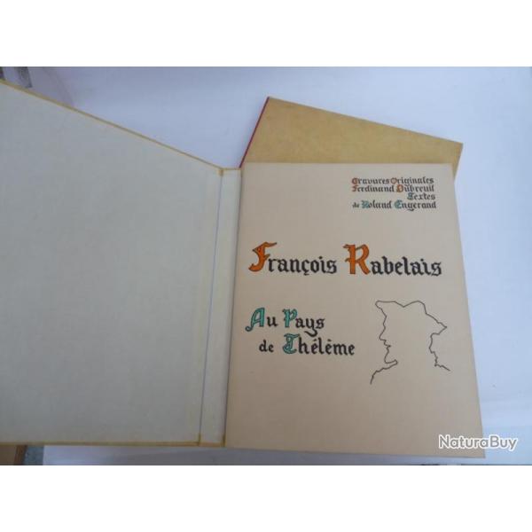 Livre sign Au Pays de Thlme Franois RABELAIS Gravures DUBREUIL 1950