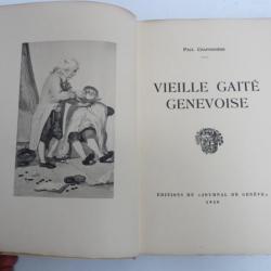 Livre Vieille Gaîté Genevoise Paul CHAPONNIERE 1939