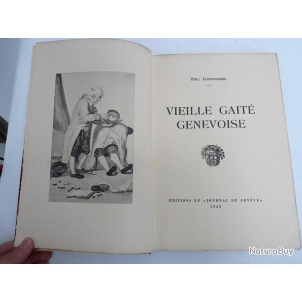 Livre Vieille Gat Genevoise Paul CHAPONNIERE 1939