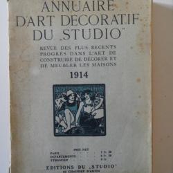 Livre Annuaire d'art décoratif du Studio 1914 Art déco