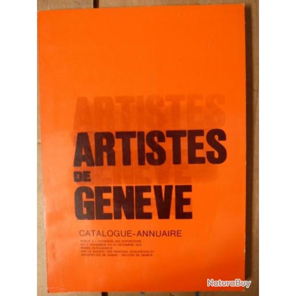Livre Artistes de Genve Catalogue Annuaire Exposition 1972 Peinture Sculpture