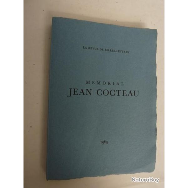 Livre Mmorial Jean Cocteau N 1-2 Revue de Belles-Lettres Vlin