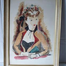 Gravure Lithographie André Dignimont Jeune Femme