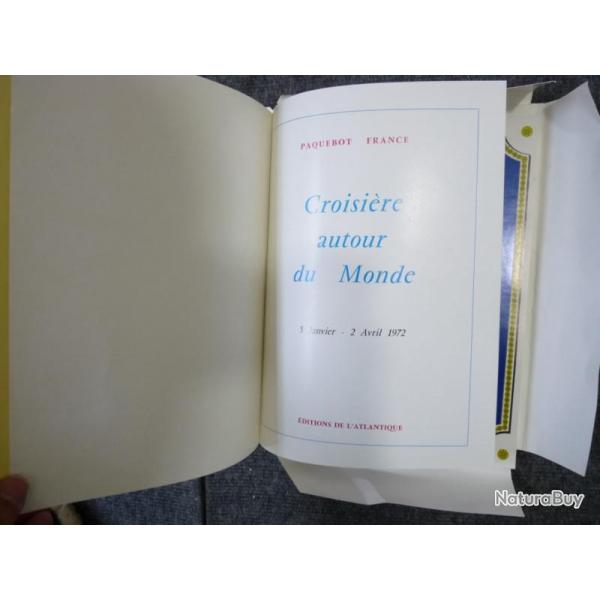 Livre Paquebot France Croisire autour du monde 1971 Publicits