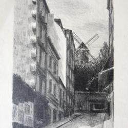 Lithographie GALLAY Moulin de la Galette Paris