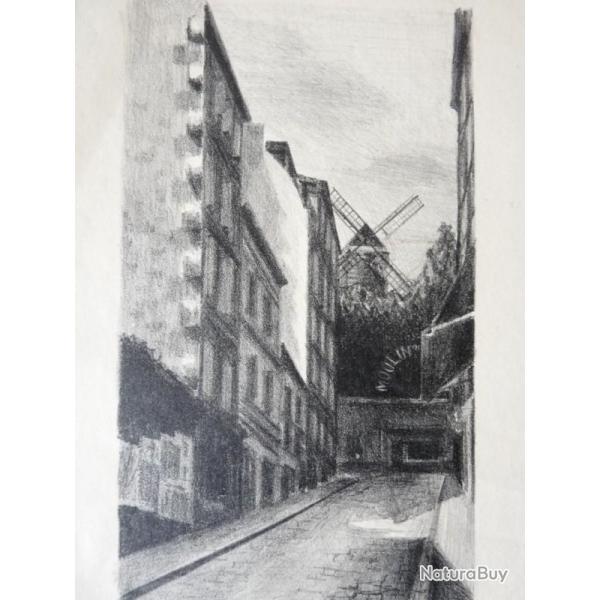 Lithographie GALLAY Moulin de la Galette Paris