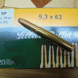 BOITE COMPLETE SELLIER & BELLOT 9.3X62 SP 18.5G /  285GR