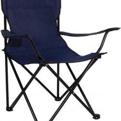 TOP ENCHERE - Chaise pliante bleue avec porte gobelet - Camping, pêche, etc. LIVRAISON GRATUITE