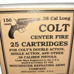 38 Long Colt ou 38 LC: Reproduction boite cartouches (vide) WINCHESTER 8770823