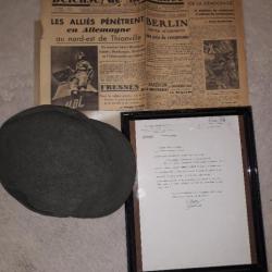 WW II collection casquette WH feldgrau original et document