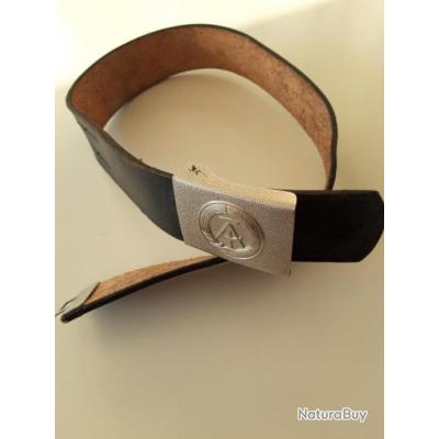 Bracelet De Force Vrai Cuir Double Rivet Marron Leather Brown Johnny Depp  Style