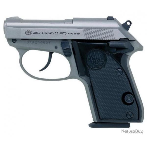 Pistolet Beretta 3032 Tomcat calibre 7.65mm Inox