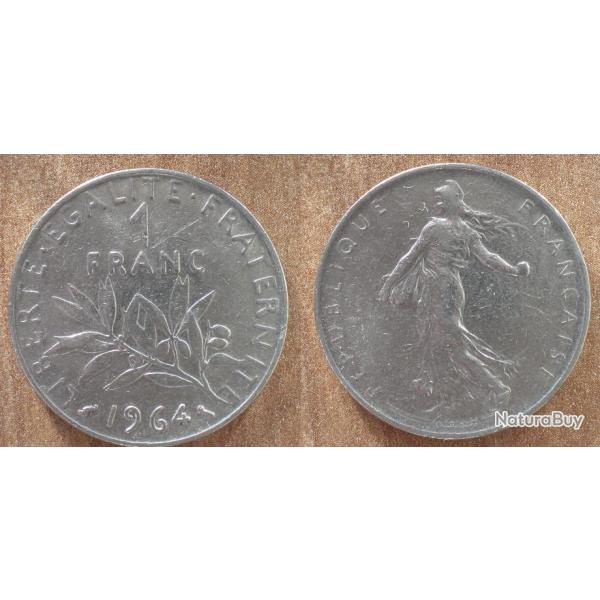 France 1 Franc 1964 Semeuse Nickel Francs Frc Frcs