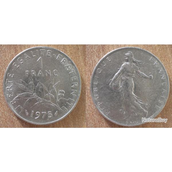 France 1 Franc 1975 Semeuse Nickel Francs Frc Frcs